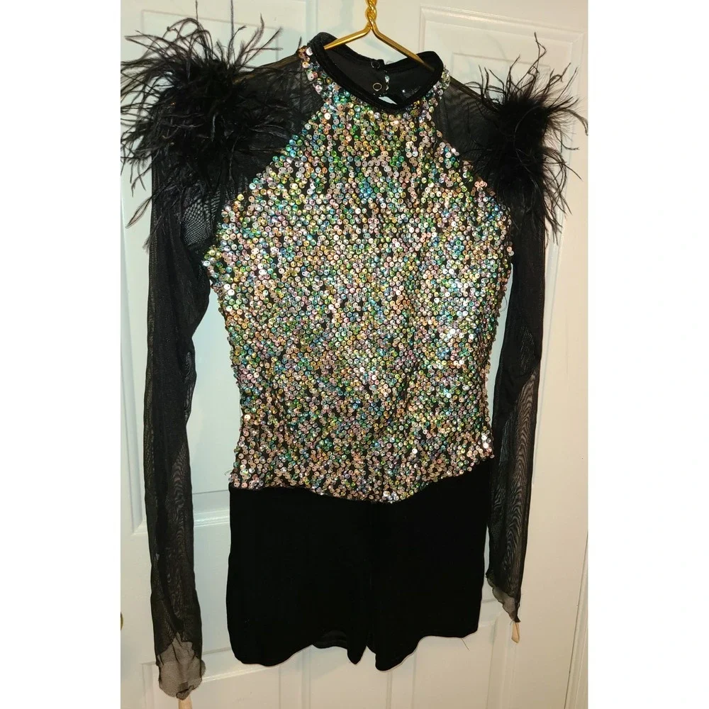 A wish come true Sequence costume leotard feather 222387 Did Ya  MA Medium adult